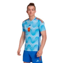 Camiseta Adidas España Segunda Equipación Authentic Mundial Qatar 2022 -ADIDAS Ventas camiseta adidas espana segunda equipacion authentic world cup 2022 glow blue glory blue 2