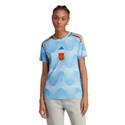 Camiseta Adidas España Segunda Equipación Mundial Qatar 2022 Mujer -ADIDAS Ventas camiseta adidas espana segunda equipacion mundial qatar 2022 mujer glow blue glory blue 2