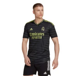 Camiseta Adidas Real Madrid CF Tercera Equipación Authentic 2022-2023 -ADIDAS Ventas camiseta adidas real madrid cf tercera equipacion authentic 2022 2023 black pulse lime 2