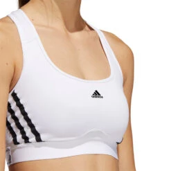 Sujetador Adidas Powerreact Training Medium Support 3 Stripes Mujer -ADIDAS Ventas sujetador adidas powerreact training medium support 3 stripes mujer white 2