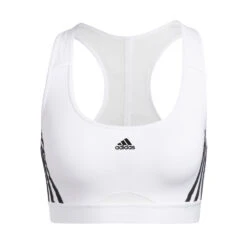 Sujetador Adidas Powerreact Training Medium Support 3 Stripes Mujer -ADIDAS Ventas sujetador adidas powerreact training medium support 3 stripes mujer white 4
